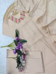 FANCY CHANDERI SILK SEQUENCE EMBROIDERY WORK TOP BOTTOM WITH DUPATTA FESTIVE WEAR WHOLESALE PRICE ETHNIC GARMENT (4)