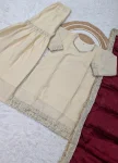 FANCY CHINON SEQUENCE EMBROIDERY WORK TOP SHARARA WITH DUPATTA FESTIVE WEAR WHOLESALE PRICE ETHNIC GARMENT (4)