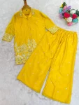 FANCY CHINON SILK EMBROIDERY SEQUENCE WORK CO-ORD SET DAILY WEAR WHOLESALE PRICE ETHNIC GARMENT (2)