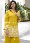 FANCY CHINON SILK EMBROIDERY SEQUENCE WORK CO-ORD SET DAILY WEAR WHOLESALE PRICE ETHNIC GARMENT (2)