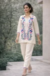 FANCY COTTON EMBROIDERY MULTI THREAD WORK CO-ORD SET COTTON
