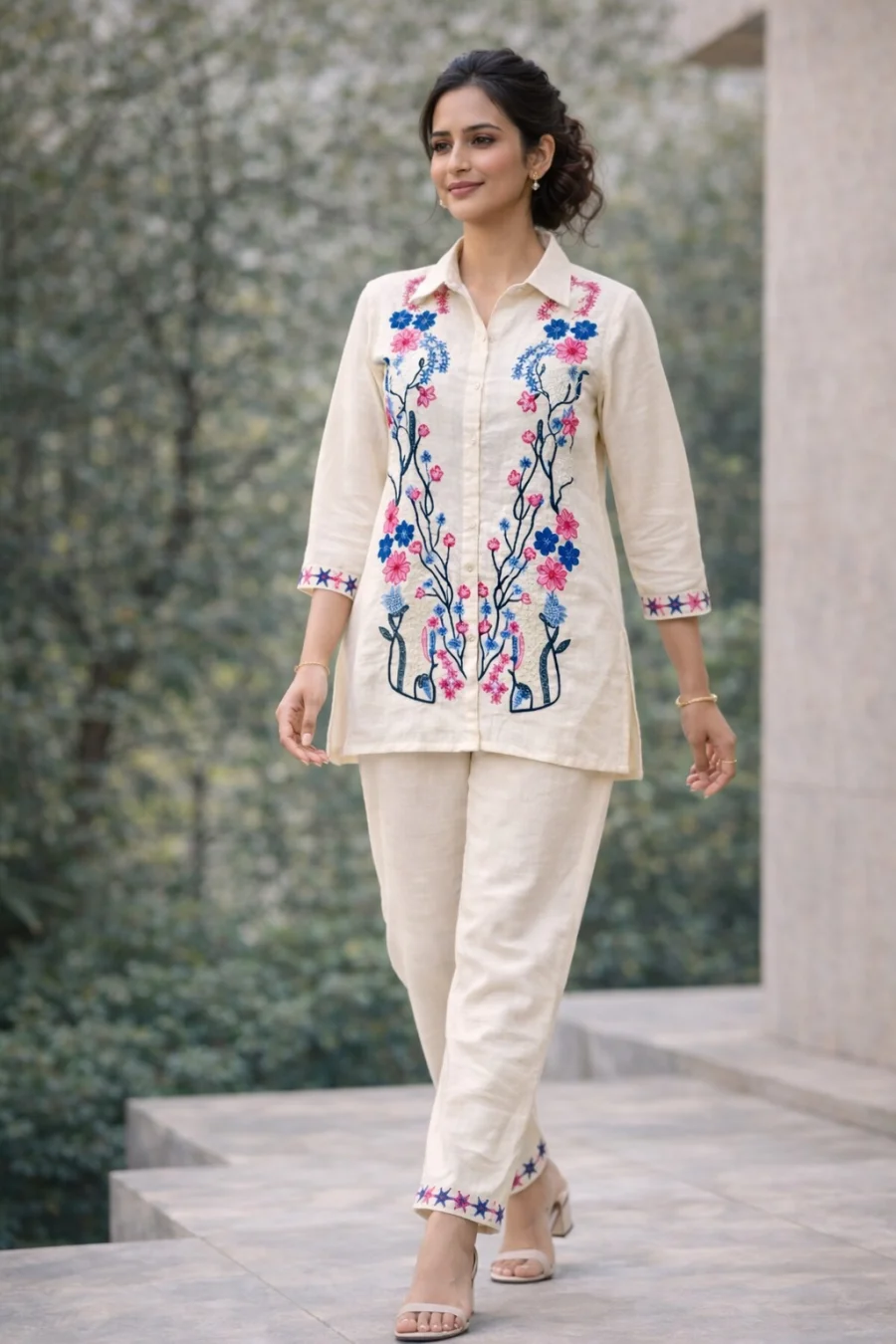 FANCY COTTON EMBROIDERY MULTI THREAD WORK CO-ORD SET DAILY WEAR WHOLESALE PRICE ETHNIC GARMENT (2)