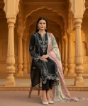 FANCY COTTON EMBROIDERY SEQUENCE WORK TOP BOTTOM WITH DUPATTA FESTIVE WEAR WHOLESALE PRICE ETHNIC GARMENT (2)
