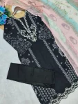 FANCY COTTON EMBROIDERY SEQUENCE WORK TOP BOTTOM WITH DUPATTA FESTIVE WEAR WHOLESALE PRICE ETHNIC GARMENT (2)