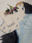 FANCY COTTON FLEX SEQUENCE EMBROIDERY WORK TOP BOTTOM WITH DUPATTA FESTIVE WEAR WHOLESALE PRICE ETHNIC GARMENT (4)