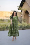 FANCY COTTON PRINTED WORK ONE PIECE DRESS CASUAL WEAR WHOLESALE PRICE ETHNIC GARMENT (12)
