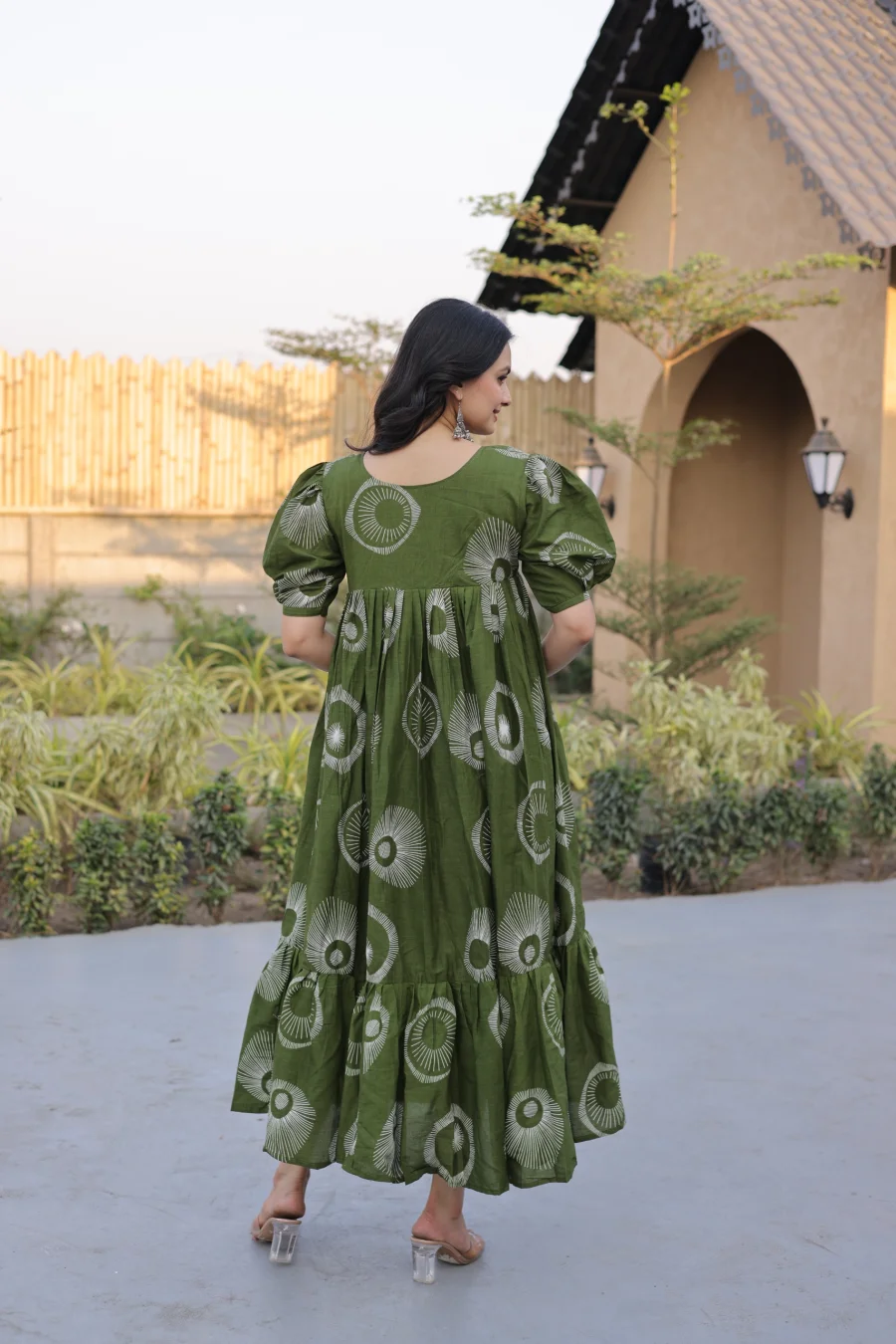 FANCY COTTON PRINTED WORK ONE PIECE DRESS CASUAL WEAR WHOLESALE PRICE ETHNIC GARMENT (13)
