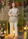 FANCY CREPE SILK SEQUENCE CODING EMBROIDERY WORK TOP PENT SET FESTIVE WEAR WHOLESALE PRICE ETHNIC GARMENT (2)