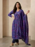 FANCY DELTA SILK BANDHANI PRINT WORK TOP BOTTOM WITH DUPATTA FESTIVE WEAR WHOLESALE PRICE ETHNIC GARMENT (6)