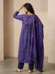 FANCY DELTA SILK BANDHANI PRINT WORK TOP BOTTOM WITH DUPATTA FESTIVE WEAR WHOLESALE PRICE ETHNIC GARMENT (6)