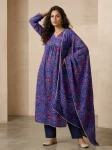 FANCY DELTA SILK BANDHANI PRINT WORK TOP BOTTOM WITH DUPATTA FESTIVE WEAR WHOLESALE PRICE ETHNIC GARMENT (6)