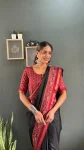 FANCY DOLA SILK PRINTED AND WOVEN WORK GOWN SAREE DAILY WEAR WHOLESALE PRICE ETHNIC GARMENT (5)