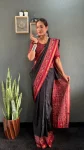 FANCY DOLA SILK PRINTED AND WOVEN WORK GOWN SAREE DAILY WEAR WHOLESALE PRICE ETHNIC GARMENT (5)