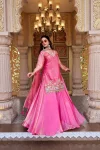 FANCY FENDY EMBROIDERY BEADS (MOTI) SEQUENCE & THREAD WORK TOP LEHENGA WITH DUPATTA WEDDING WEAR WHOLESALE PRICE ETHNIC GARMENT (12)