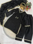 FANCY FENDY SATIN MIRROR AND MOTI WITH LACE BORDER WORK TOP PALAZZO WITH DUPATTA FESTIVE WEAR WHOLESALE PRICE ETHNIC GARMENT (11)