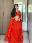 FANCY FENDY SILK THREAD, EMBROIDERY , CODING AND SEQUENCE WORK LEHENGA BLOUSE AND WAIST BELT EXTRA FAILR WEDDING WEAR WHOLESALE PRICE ETHNIC GARMENT (13)