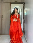 FANCY FENDY SILK THREAD, EMBROIDERY , CODING AND SEQUENCE WORK LEHENGA BLOUSE AND WAIST BELT EXTRA FAILR WEDDING WEAR WHOLESALE PRICE ETHNIC GARMENT (13)