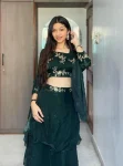 FANCY FENDY SILK THREAD, EMBROIDERY , CODING AND SEQUENCE WORK LEHENGA BLOUSE AND WAIST BELT EXTRA FAILR WEDDING WEAR WHOLESALE PRICE ETHNIC GARMENT (16)