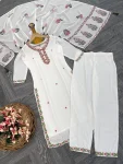 FANCY GEORGETTE BUTTI EMBROIDERY WORK TOP BOTTOM WITH DUPATTA OFFICE WEAR WHOLESALE PRICE ETHNIC GARMENT (5)