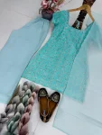 FANCY GEORGETTE CHIN SEQUENCE WORK TOP PALAZZO WITH DUPATTA FESTIVE WEAR WHOLESALE PRICE ETHNIC GARMENT (3)
