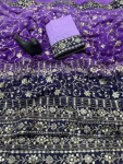 FANCY GEORGETTE EMBROIDERY SEQUENCE THREAD WORK SAREE WITH UNSTITCHED BLOUSE WEDDING WEAR WHOLESALE PRICE ETHNIC GARMENT (6)