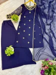 FANCY GEORGETTE EMBROIDERY WORK WITH CUT WORK TOP PALAZZO WITH DUPATTA FESTIVE WEAR WHOLESALE PRICE ETHNIC GARMENT (3)