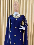 FANCY GEORGETTE EMBROIDERY WORK WITH CUT WORK TOP PALAZZO WITH DUPATTA FESTIVE WEAR WHOLESALE PRICE ETHNIC GARMENT (3)