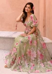 FANCY GEORGETTE PRINTED WORK ONLY GOWN PARTY WEAR WHOLESALE PRICE ETHNIC GARMENT (3)