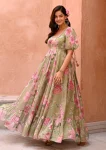 FANCY GEORGETTE PRINTED WORK ONLY GOWN PARTY WEAR WHOLESALE PRICE ETHNIC GARMENT (3)