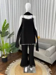 FANCY GEORGETTE REAL MIRROR WORK TOP PALAZZO WITH DUPATTA BLACK