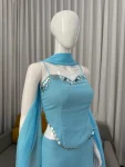 FANCY GEORGETTE REAL MIRROR WORK TOP SHARARA WITH DUPATTA PARTY WEAR WHOLESALE PRICE ETHNIC GARMENT (3)