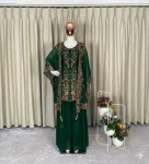 FANCY GEORGETTE SEQUENCE EMBROIDERY WORK TOP PALAZZO WITH SHRUG FESTIVE WEAR WHOLESALE PRICE ETHNIC GARMENT (2)