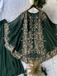 FANCY GEORGETTE SEQUENCE EMBROIDERY WORK TOP PALAZZO WITH SHRUG FESTIVE WEAR WHOLESALE PRICE ETHNIC GARMENT (2)