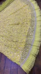 FANCY GEORGETTE ZARI & FOIL PAPER WORK + NET RUFFLE BORDER WORK LEHENGA CHOLI WITH DUPATTA PARTY WEAR WHOLESALE PRICE ETHNIC GARMENT (3)