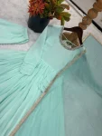 FANCY HEAVY FAUX LACE WORK GOWN BOTTOM WITH DUPATTA FESTIVE WEAR WHOLESALE PRICE ETHNIC GARMENT (4)