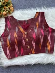 FANCY IKKAT COTTON DIGITAL PRINTED WORK STITCHED BLOUSE DAILY WEAR WHOLESALE PRICE ETHNIC GARMENT (1)