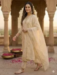 FANCY JACQUARD WEAVING WORK TOP BOTTOM WITH DUPATTA FESTIVE WEAR WHOLESALE PRICE ETHNIC GARMENT (9)