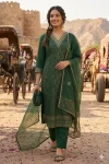 FANCY JACQUARD WEAVING WORK TOP BOTTOM WITH DUPATTA FESTIVE WEAR WHOLESALE PRICE ETHNIC GARMENT (15)