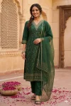 FANCY JACQUARD WEAVING WORK TOP BOTTOM WITH DUPATTA FESTIVE WEAR WHOLESALE PRICE ETHNIC GARMENT (15)