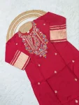 FANCY LAGDI VISCOSE SILK SEQUENCE CODING EMBROIDERY WORK TOP BOTTOM WITH DUPATTA FESTIVE WEAR WHOLESALE PRICE ETHNIC GARMENT (8)