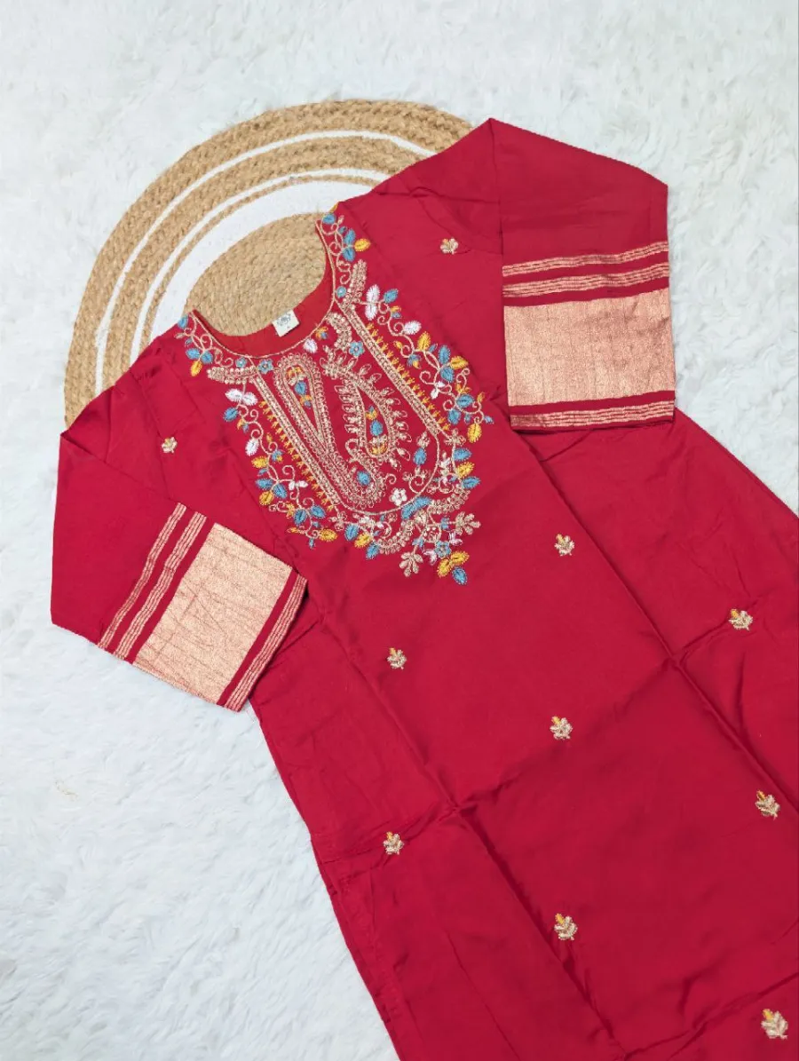 FANCY LAGDI VISCOSE SILK SEQUENCE CODING EMBROIDERY WORK TOP BOTTOM WITH DUPATTA FESTIVE WEAR WHOLESALE PRICE ETHNIC GARMENT (1)
