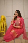 FANCY LAGDI VISCOSE SILK SEQUENCE CODING EMBROIDERY WORK TOP BOTTOM WITH DUPATTA FESTIVE WEAR WHOLESALE PRICE ETHNIC GARMENT (8)