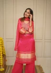 FANCY LAGDI VISCOSE SILK SEQUENCE CODING EMBROIDERY WORK TOP BOTTOM WITH DUPATTA FESTIVE WEAR WHOLESALE PRICE ETHNIC GARMENT (8)