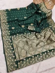 FANCY LICHI SILK WEAVING WORK SAREE WITH UNSTITCHED BLOUSE FESTIVE WEAR WHOLESALE PRICE ETHNIC GARMENT (3)