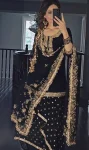 FANCY MALAI SILK EMBROIDERY 5 MM SEQUENCE WORK PAPER HAND WORK MIRROR TOP DHOTI SKIRT WITH DUPATTA FESTIVE WEAR WHOLESALE PRICE ETHNIC GARMENT (8)