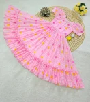 FANCY MUL CHANDERI FLORAL PRINTED WORK MIDI DRESS DAILY WEAR WHOLESALE PRICE ETHNIC GARMENT (10)