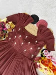 FANCY MUL MUL COTTON MAGGAM WORK ONE PIECE DRESS DAILY WEAR WHOLESALE PRICE ETHNIC GARMENT (2)