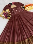 FANCY MUL MUL COTTON MAGGAM WORK ONE PIECE DRESS DAILY WEAR WHOLESALE PRICE ETHNIC GARMENT (2)