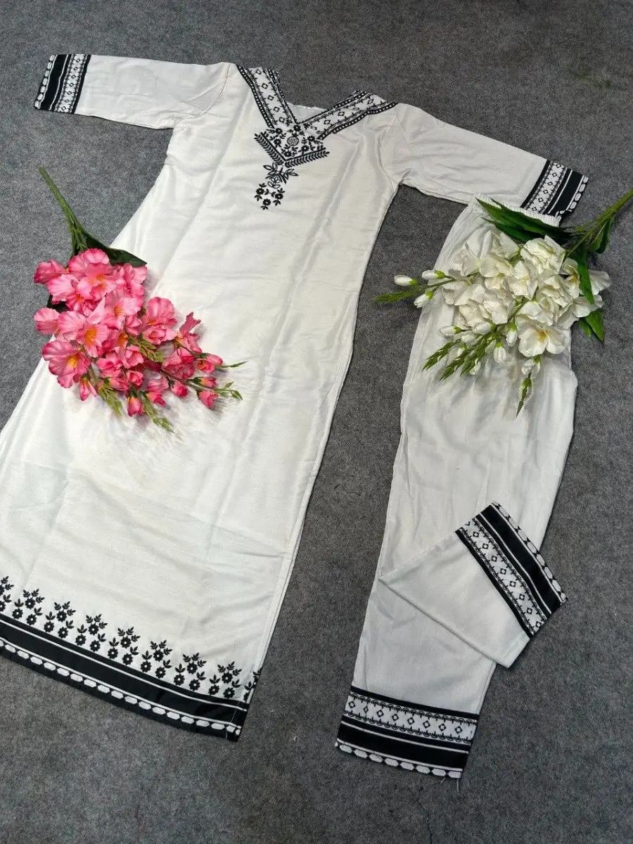 FANCY MUSLIN DIGITAL PRINT WORK TOP PENT SET DAILY WEAR WHOLESALE PRICE ETHNIC GARMENT (13)