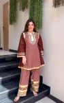 FANCY MUSLIN LAMPI LACE WORK TOP PENT SET FESTIVE WEAR WHOLESALE PRICE ETHNIC GARMENT (2)